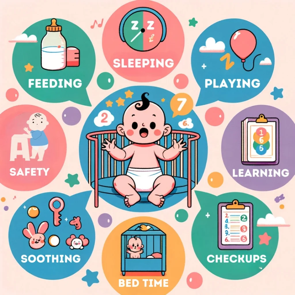 A info chart that displays Tips for newborn baby and their parents